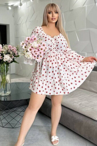 Платье Клубничка муслин  5927,18