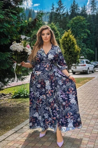 Платье длинное Цветы 05395,21