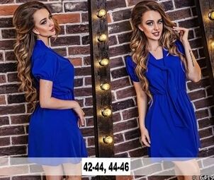 Шифоновое платье с бантом 3222