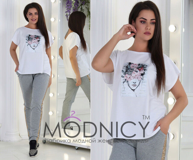 Женский костюм Футболка Брюки 95/0210,1
