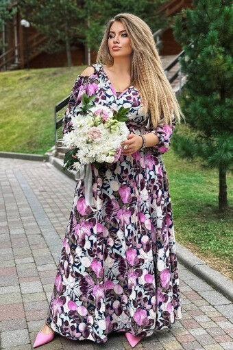 Длинное платье Цветы 05636,16