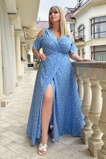 Длинное платье Горошек 05888,299