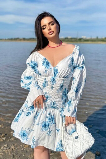 Платье мини  Розы  Резинка  5958,29